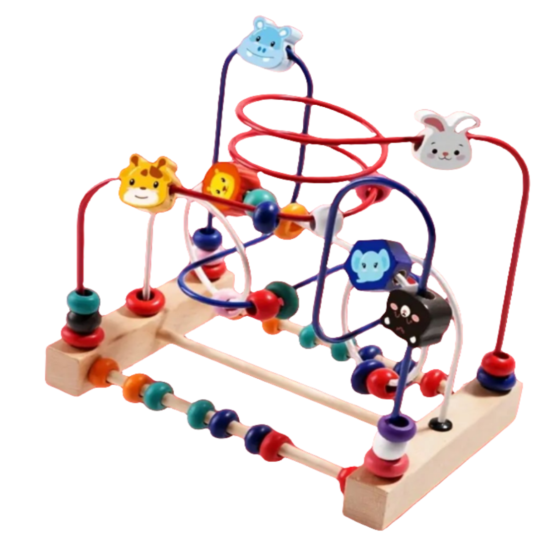 Educatief speelraam met kralen en beestjes