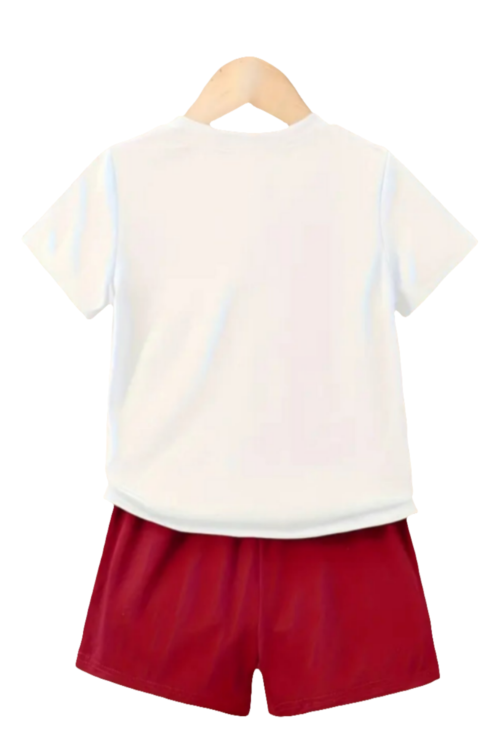 Basketball shirt en short wit/rood