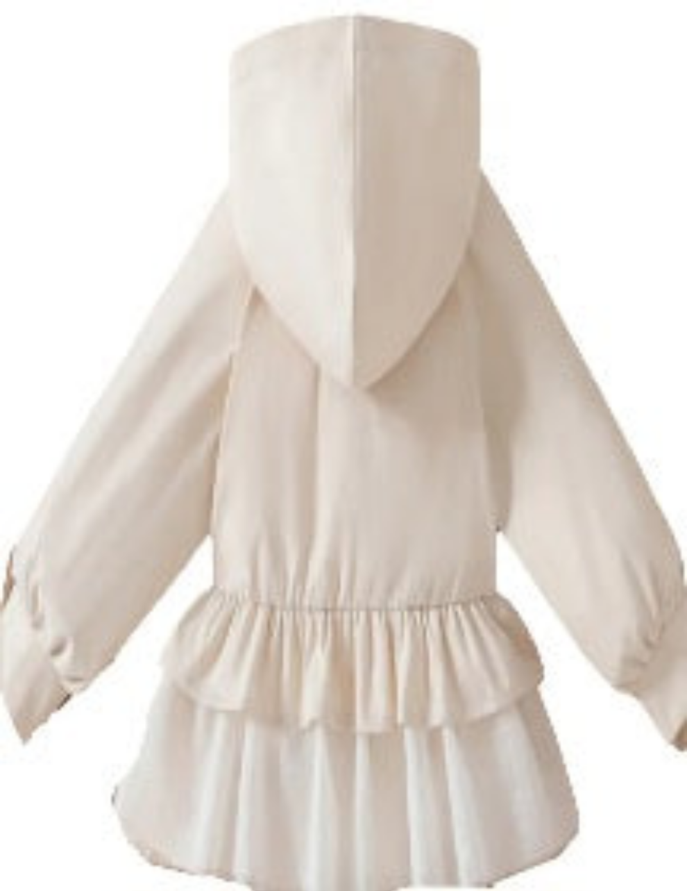 Jas met capuchon en tule