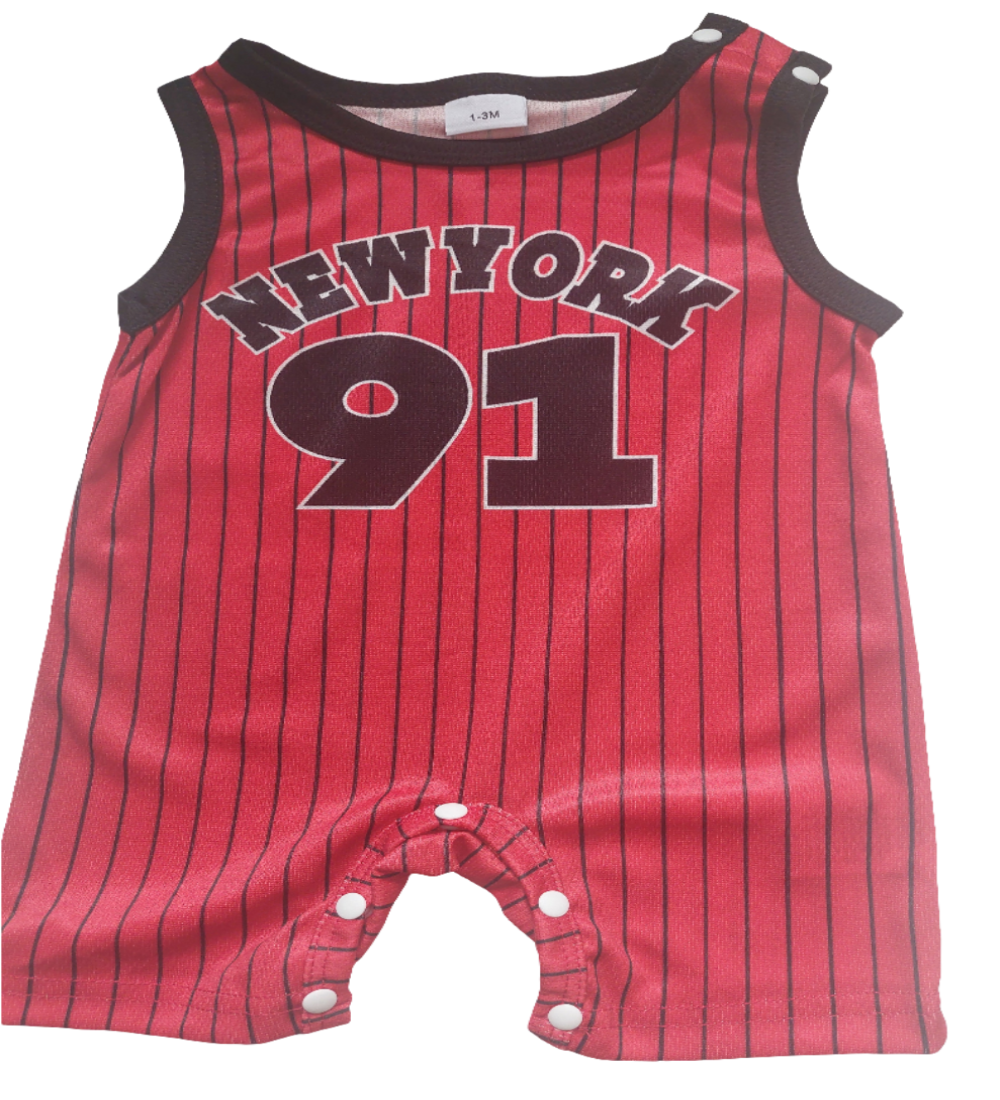 Basketball Boxpak "NY 91" rood/zwart