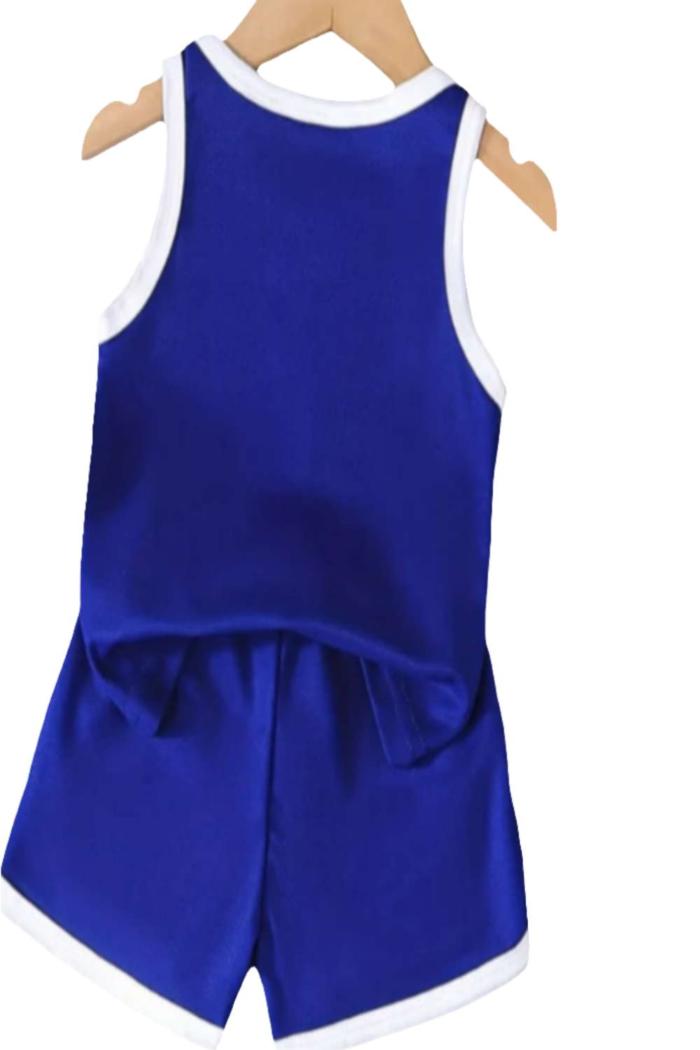 Basketball Singlet en short "MAMA'S BOY" blauw/wit