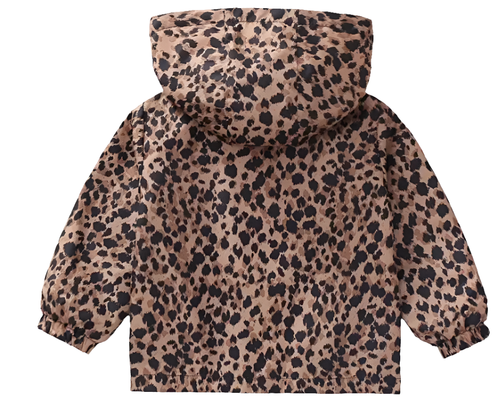 Windjack met luipaardprint