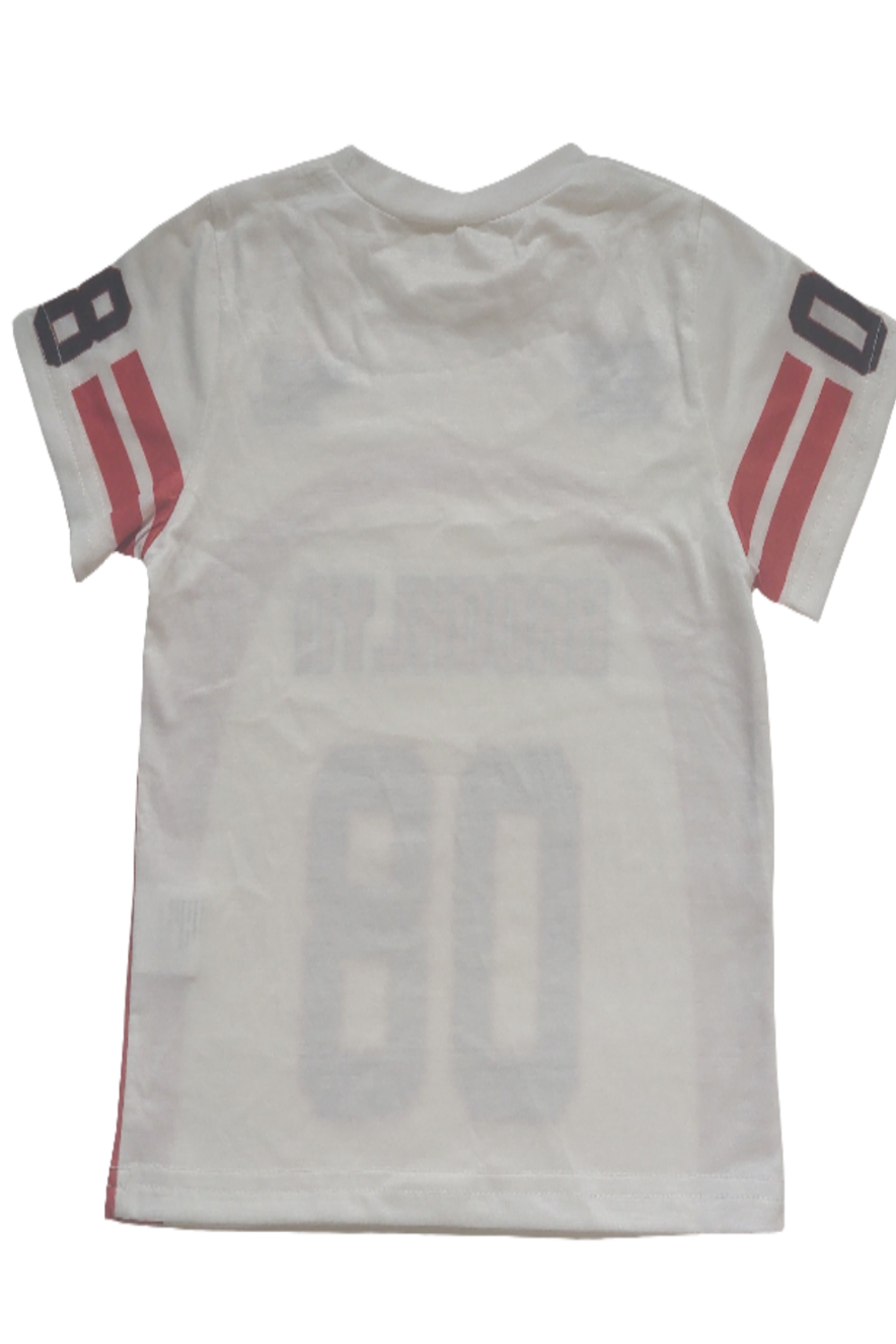 American Football Shirt wit met rood Brooklyn