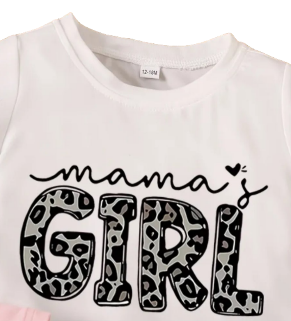 T-shirt wit MAMA'S GIRL "