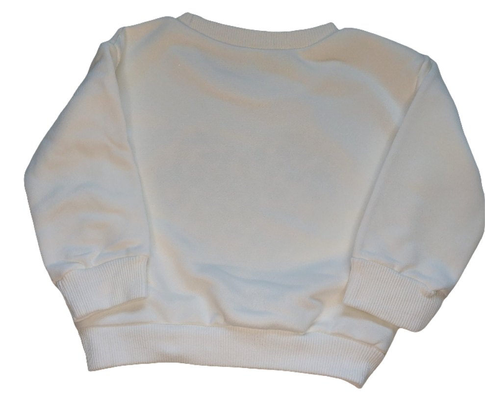 sweater wit met panterhart