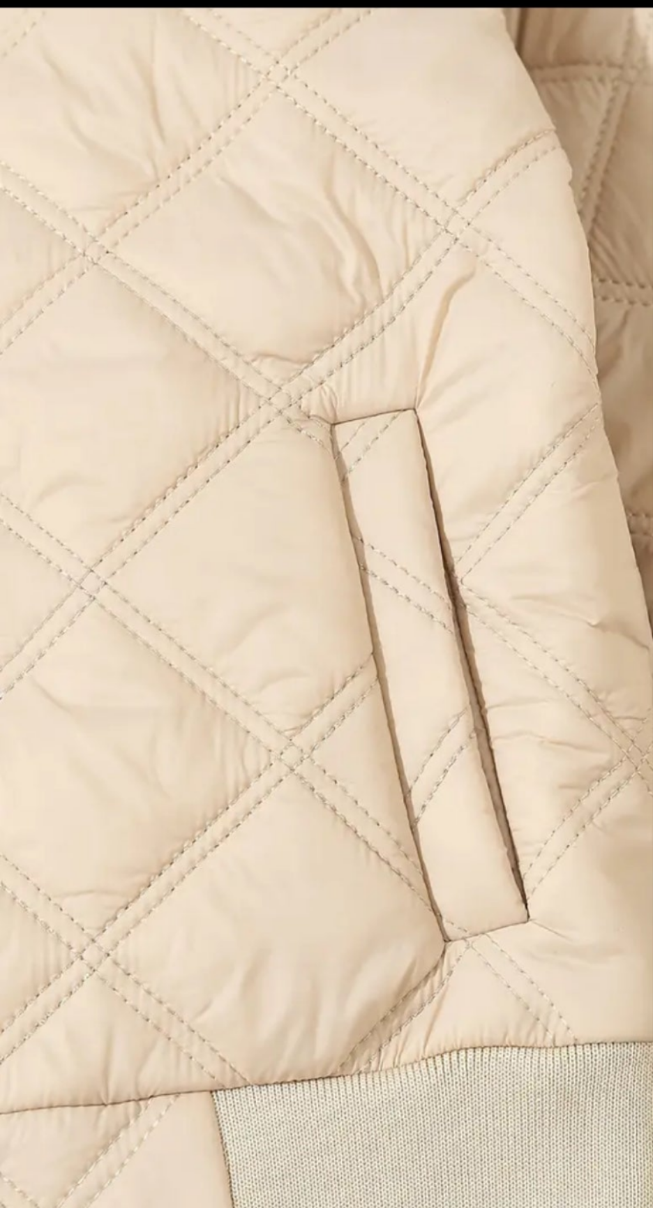 jack beige met kruisstiksel