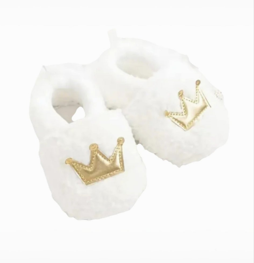 Sloffen met kroontje wit