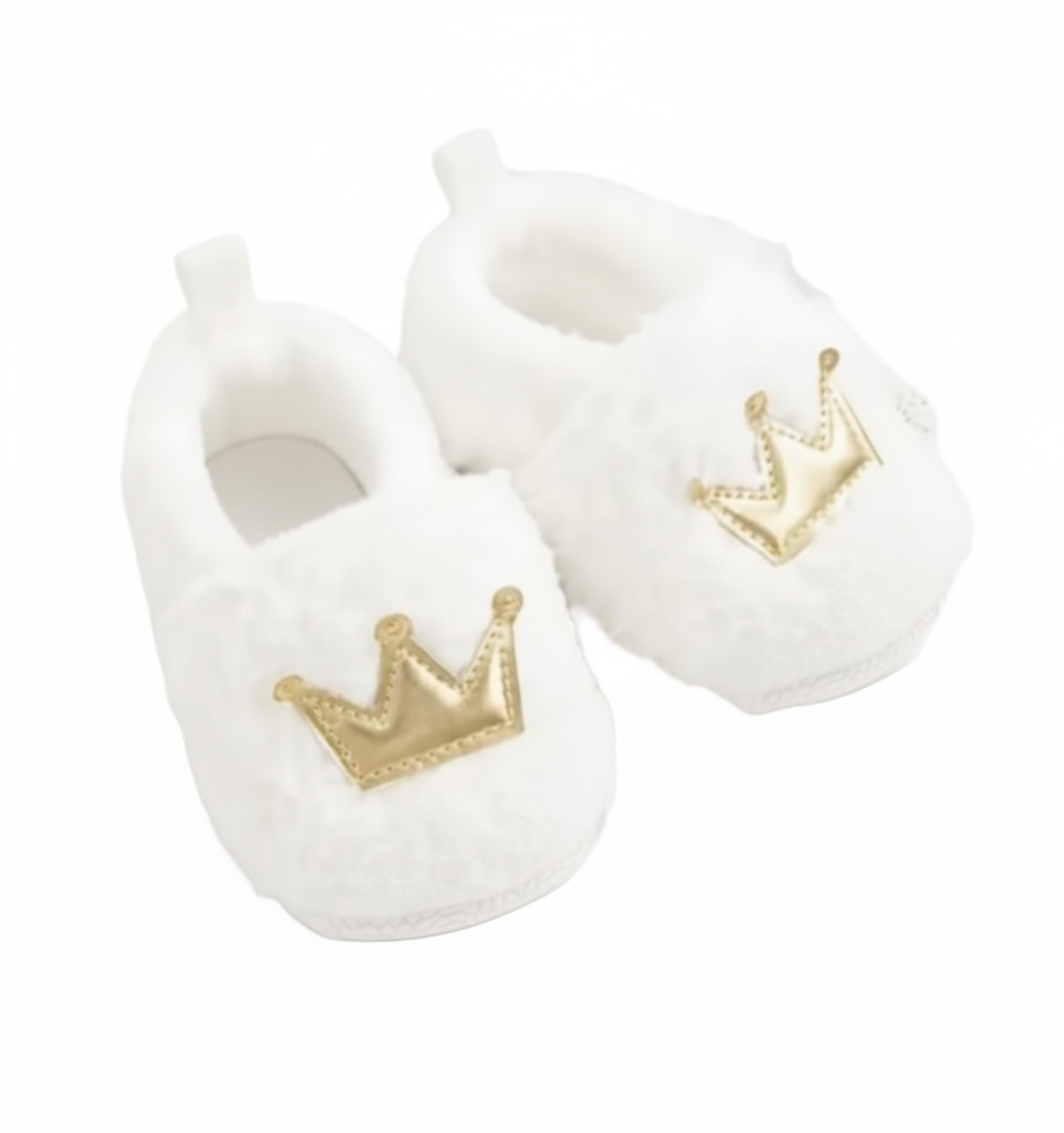 Sloffen met kroontje wit