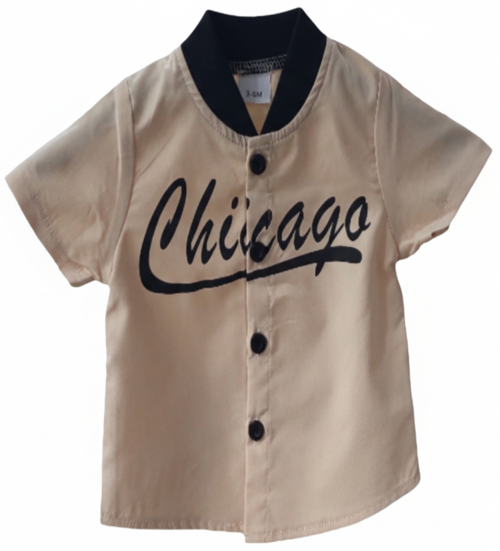 Baseball shirt "Chicago" beige