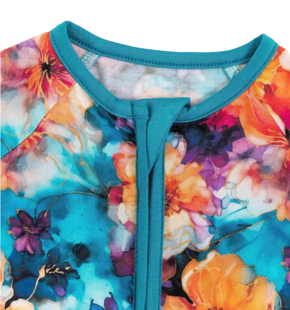 Boxpak blauw met oranje bloem