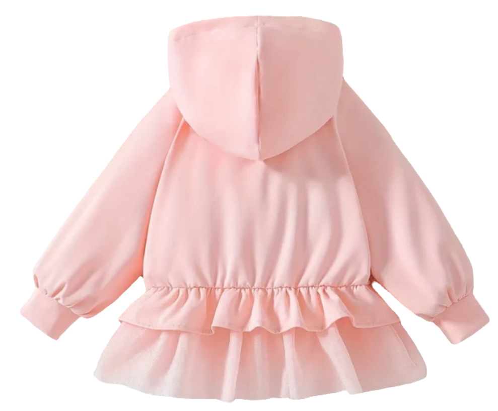 Jas met capuchon en tule