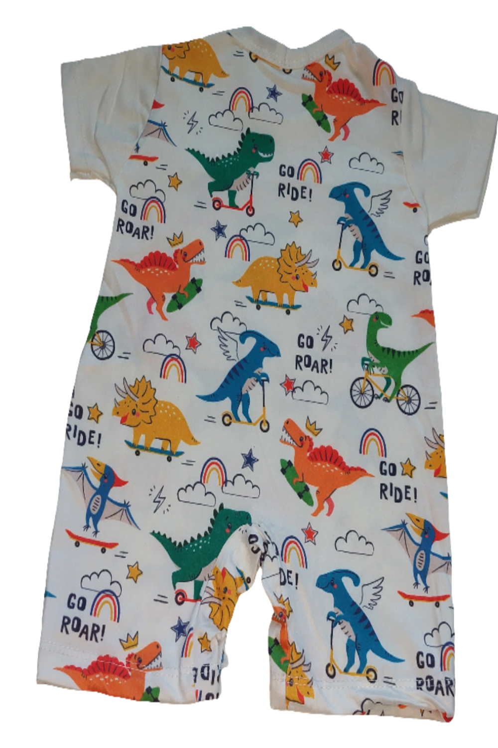 Boxpak wit met dino en regenboog