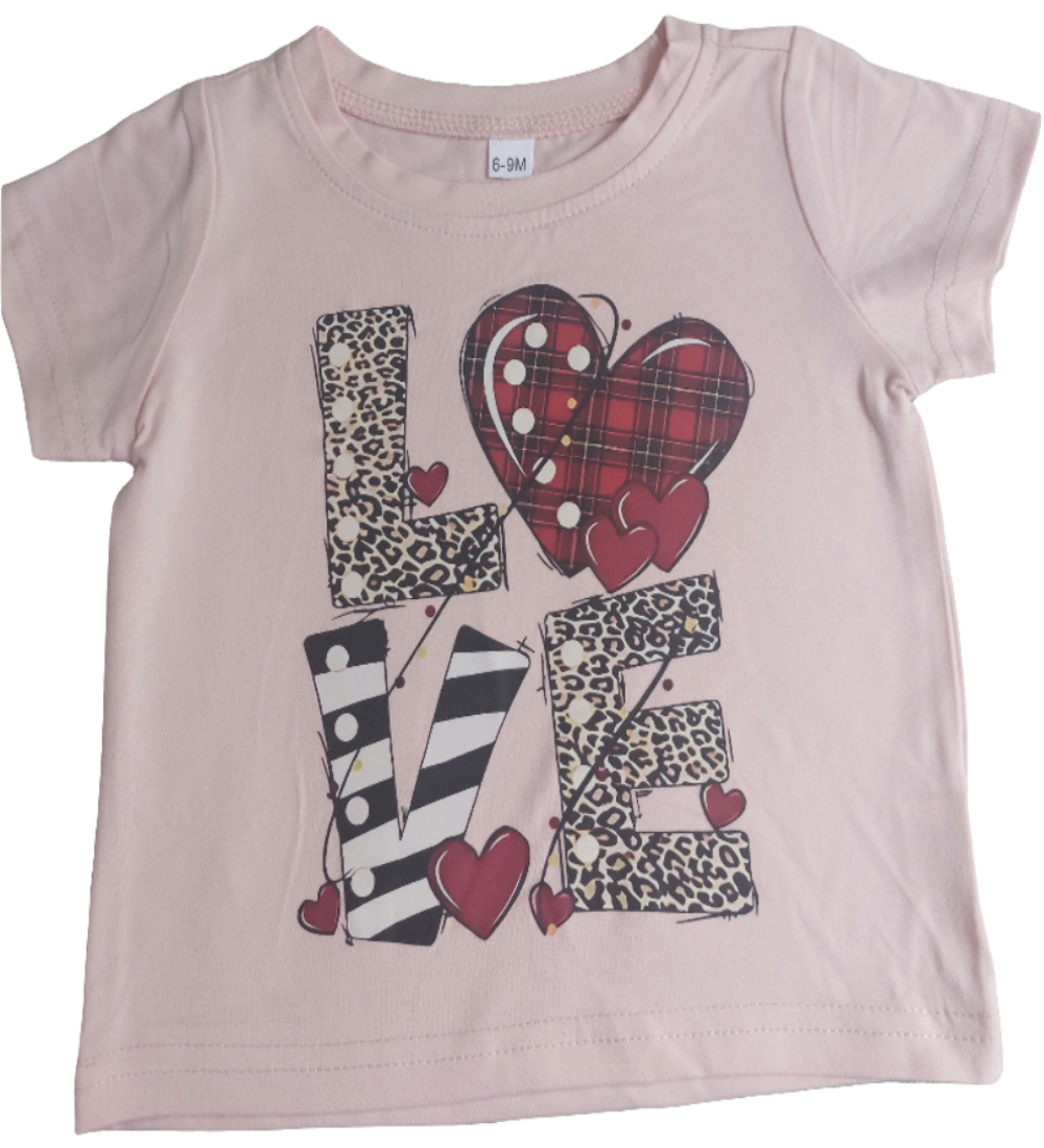 shirt voor meisje met opdruk "LOVE".