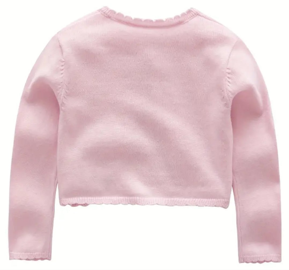 vestje wit boleromodel met geborduurde bloemetjes