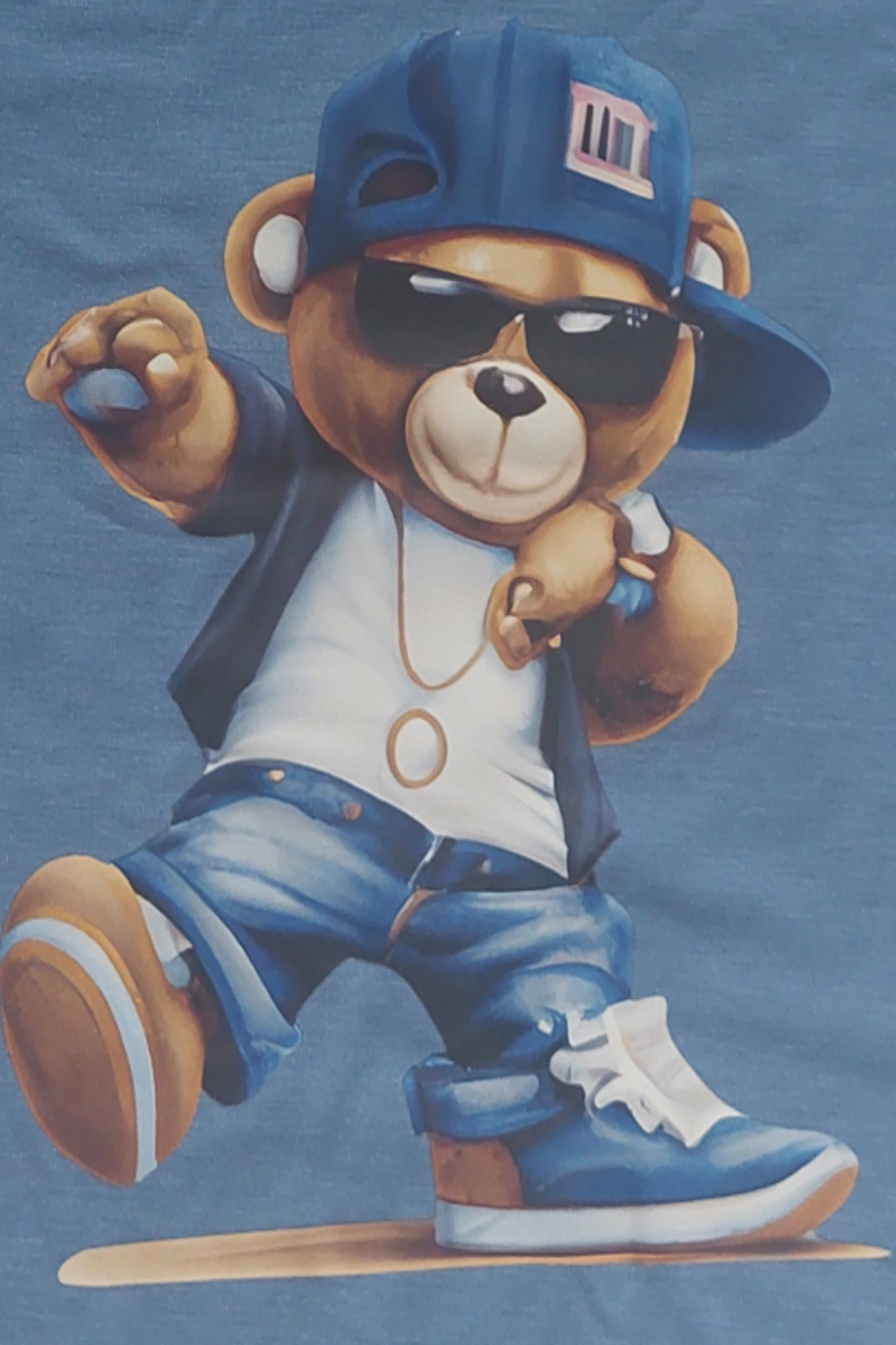 Tshirt blauw voor jongens : Skate beer