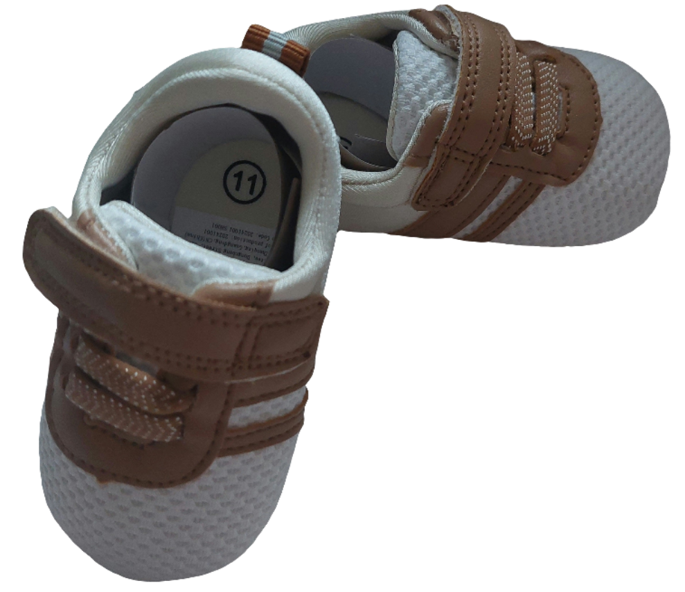 Mesh gymp wit met beige