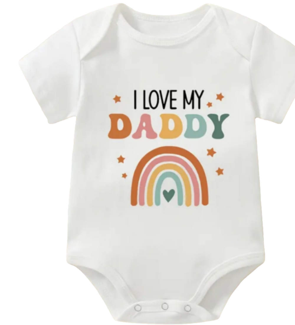 Romper I love my Daddy met regenboog