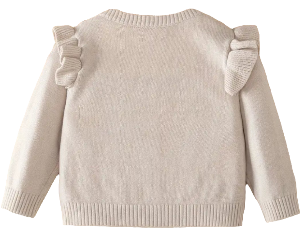 vestje beige met ruches