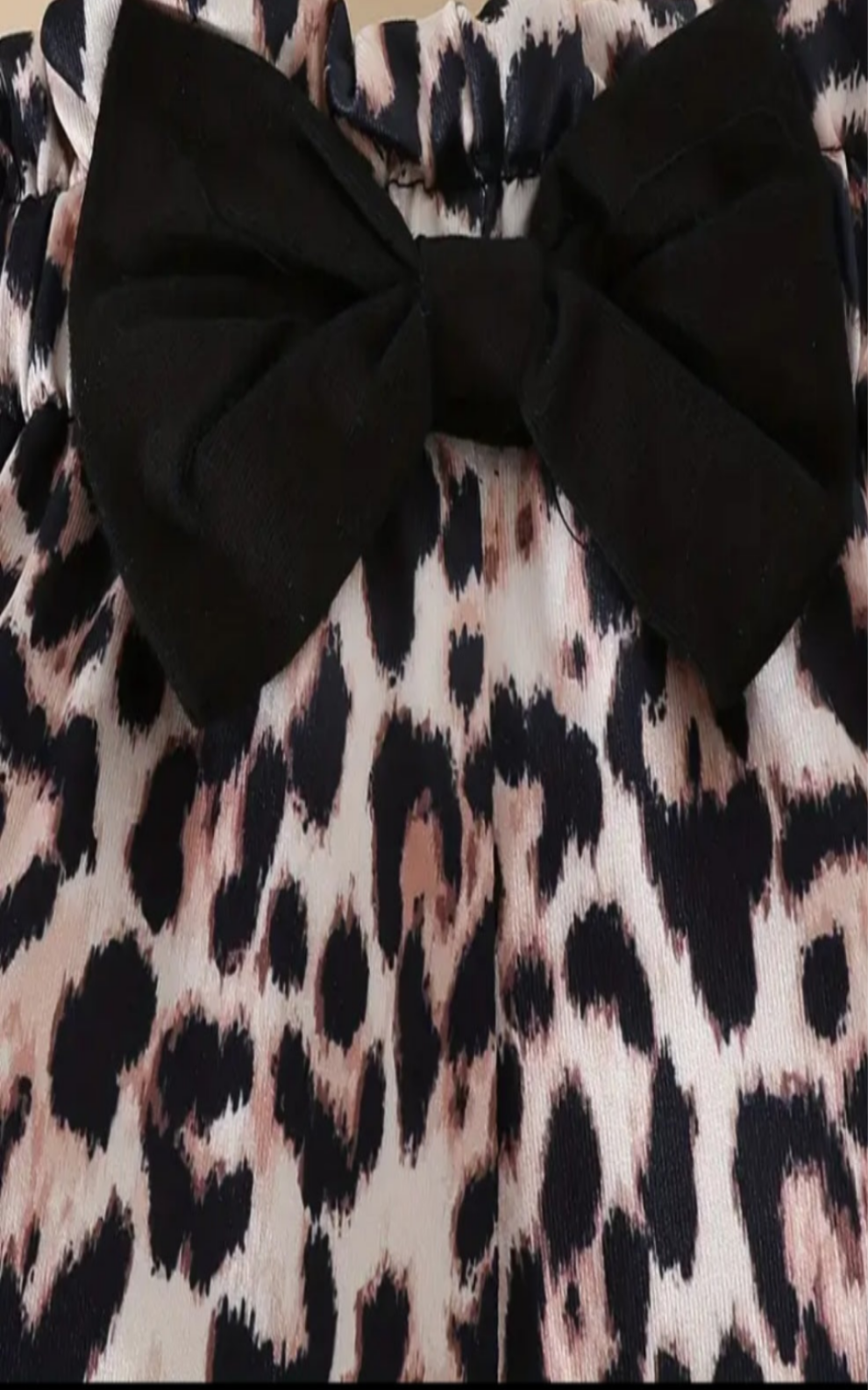 Body zwart "DADDY'S GIRL" met pantalon in panterprint