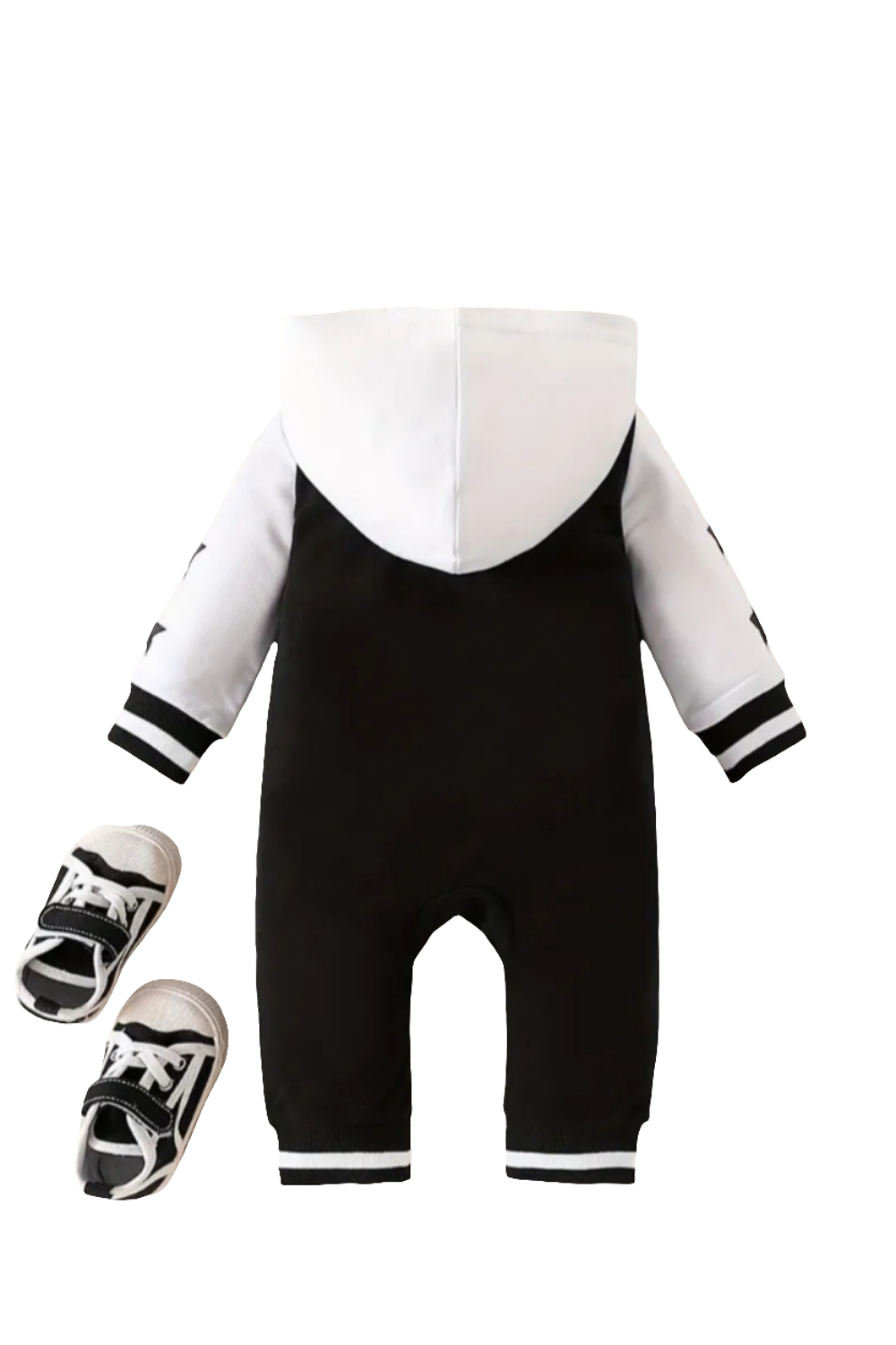 Baseball Jumpsuit "A" zwart/wit.