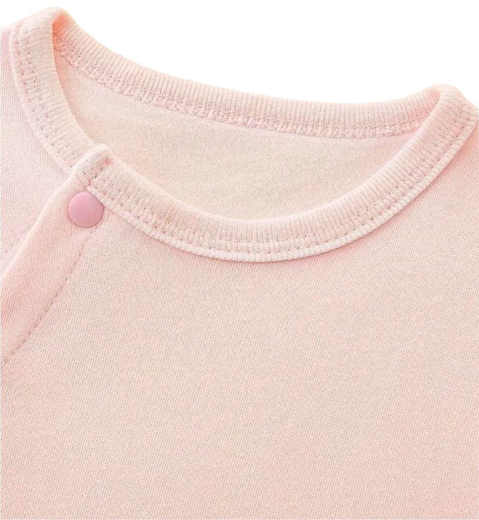 Katoenen boxpak roze met konijntje