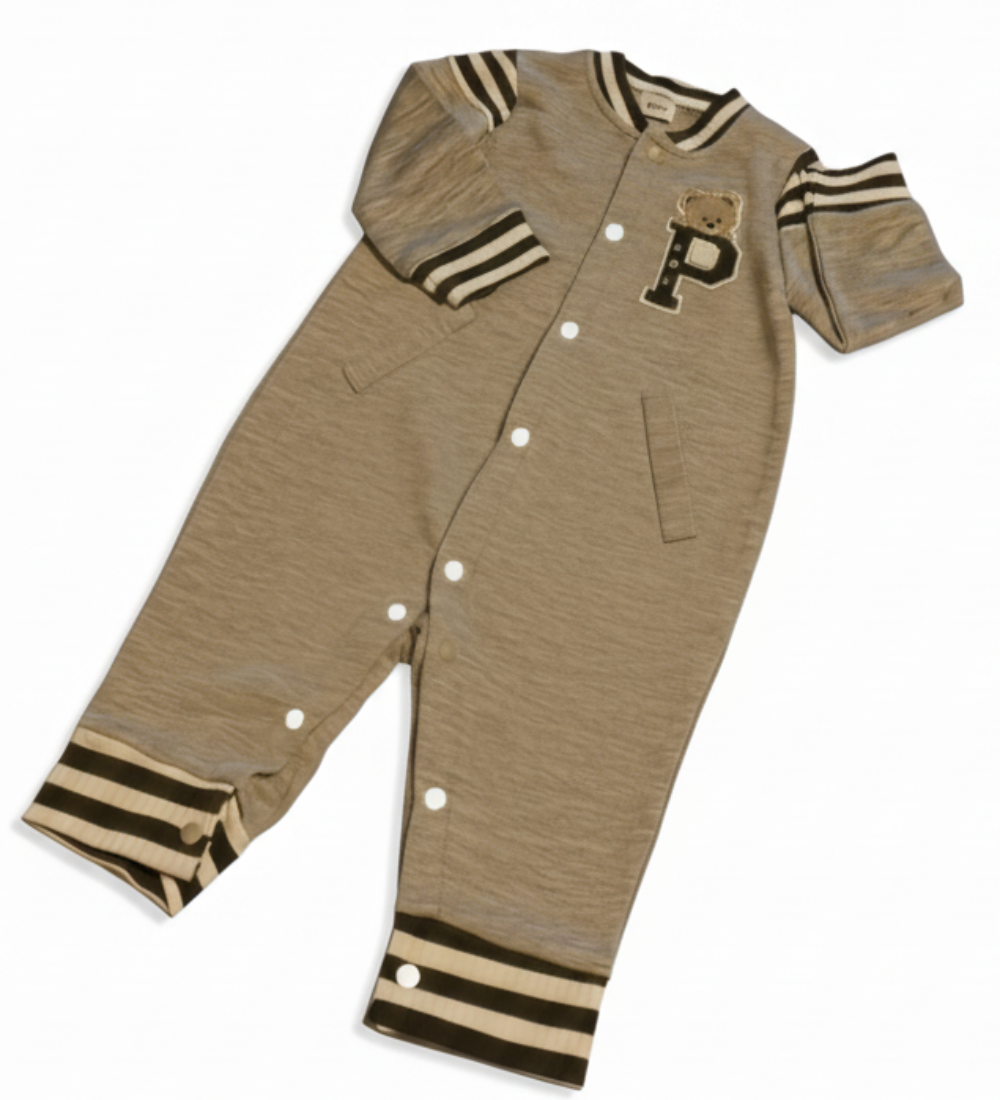 Baseball boxpak"P" grijs
