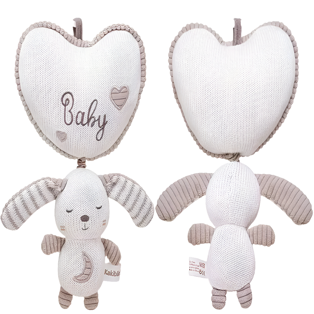 Mobiel met muziek trekkoord hondje