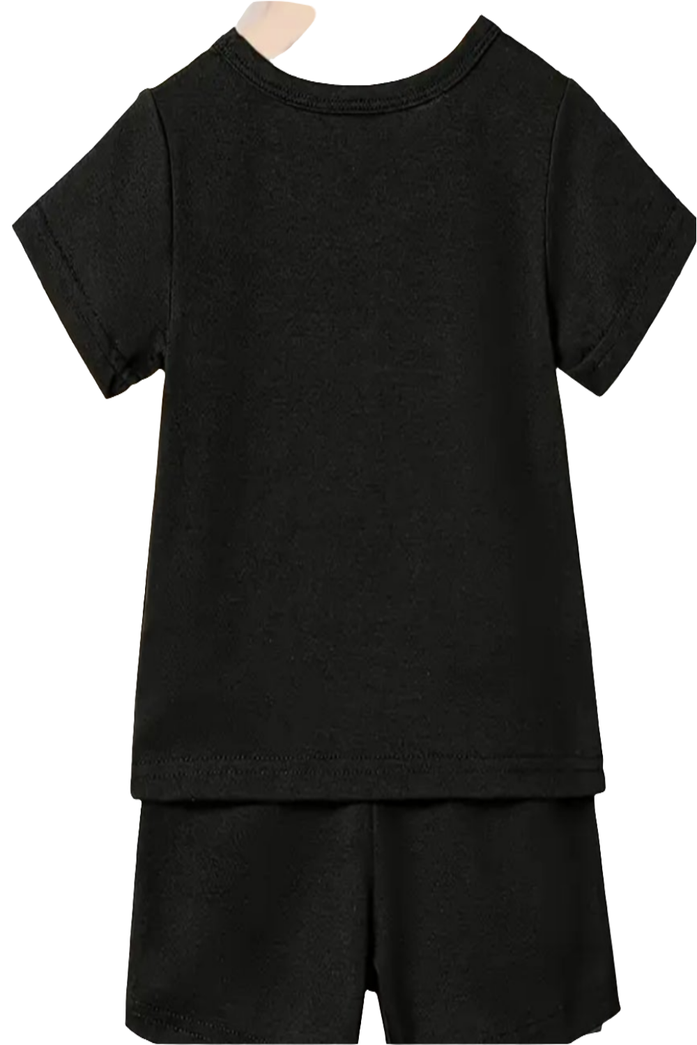 Set voor de zomer: shirt met short met beer zwart met verf