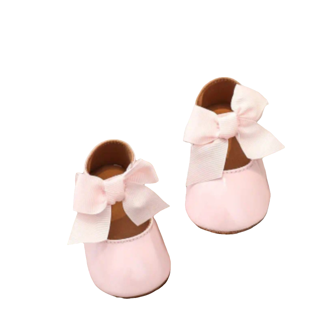 schoenen roze pu lak leer met strik