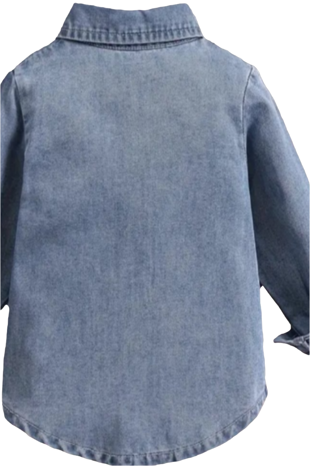 Denim blouse met lange mouwen