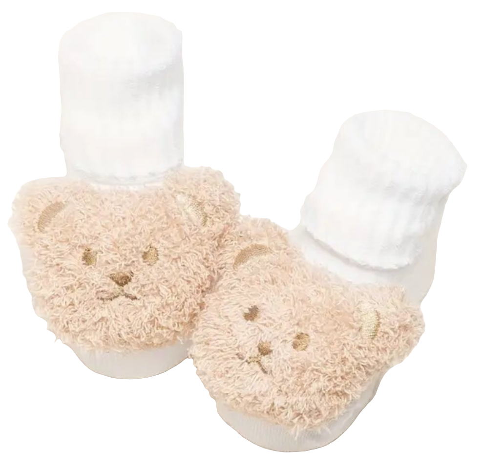 Sokjes met konijn of beertje in diverse kleuren leverbaar