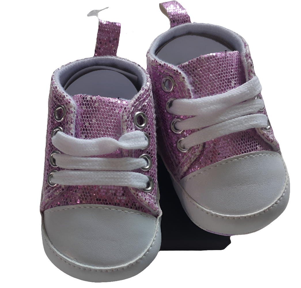 gympen in glitterstof in lila