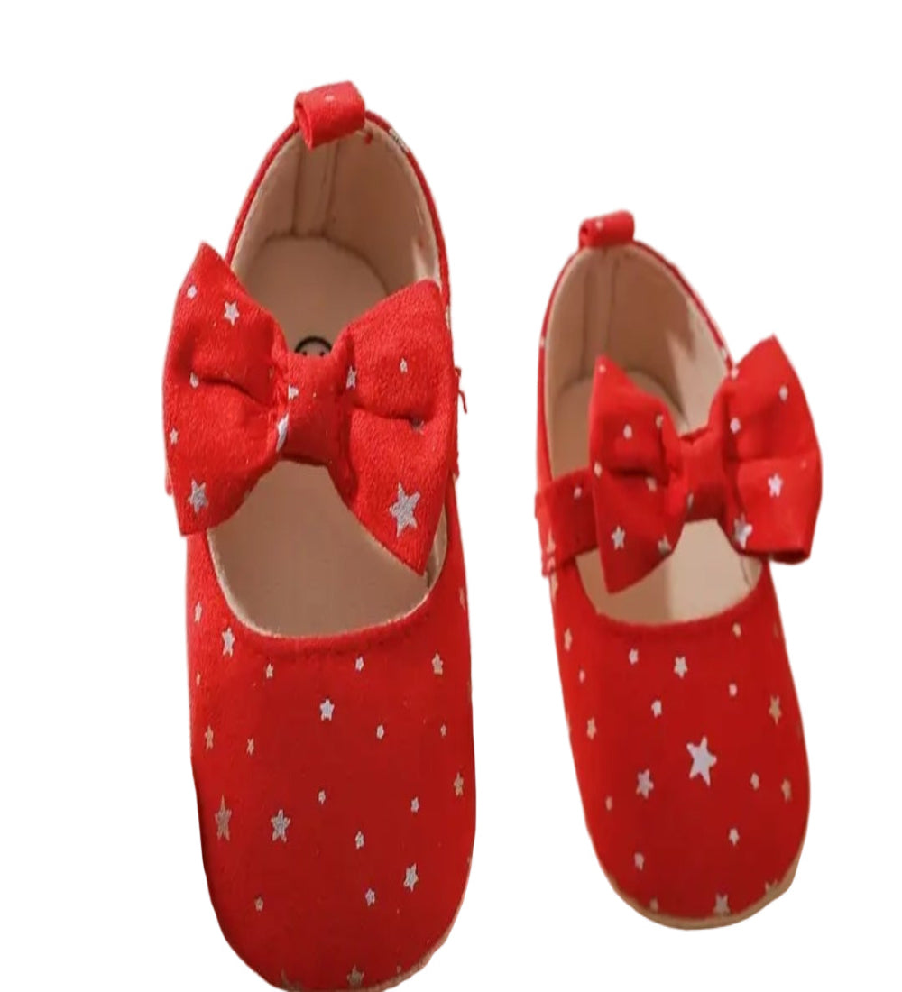 rode ballerina met zilveren sterretjes