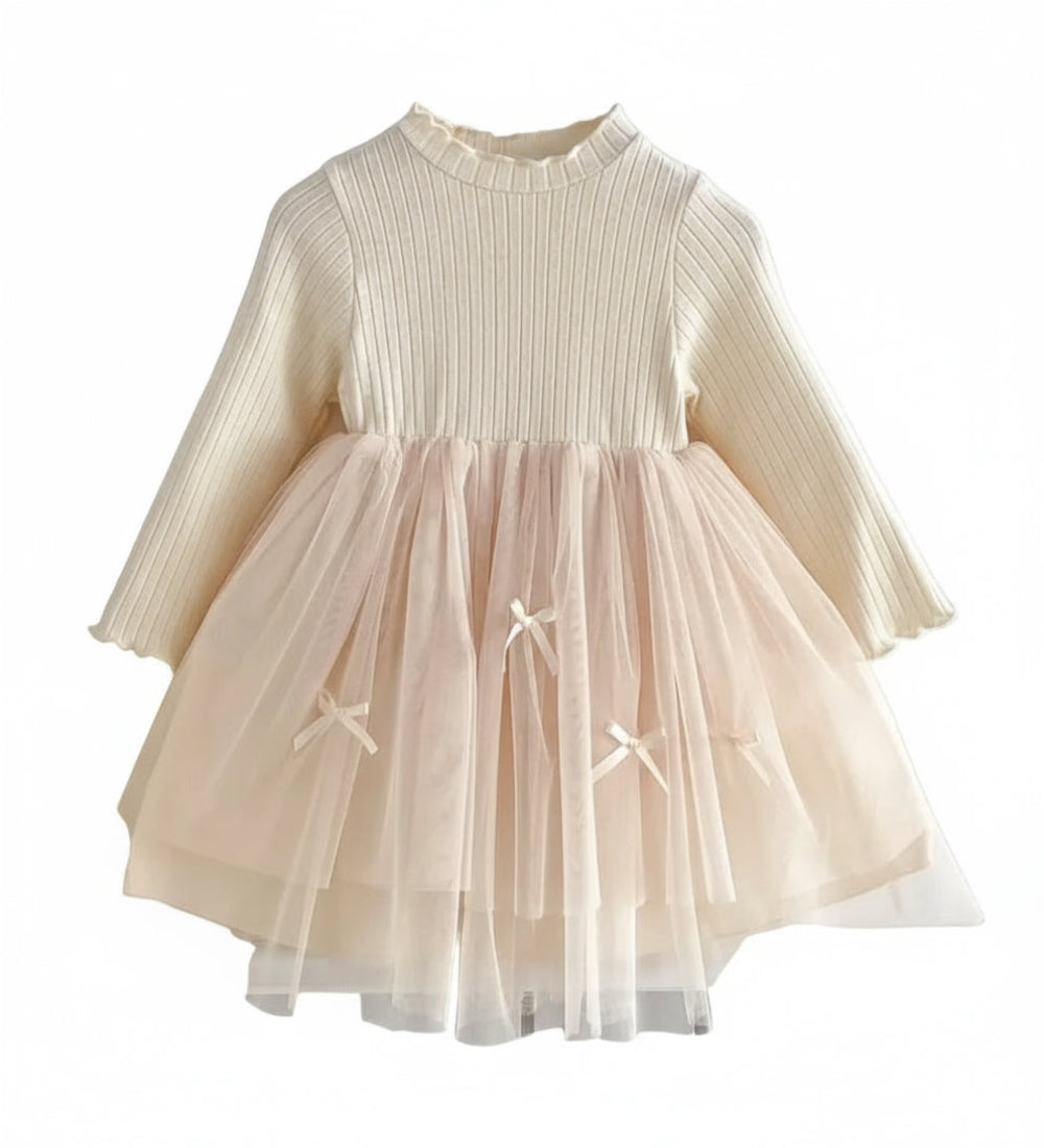 jurkje crème met tule rok