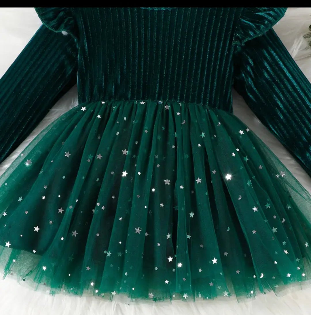 jurkje groen velours