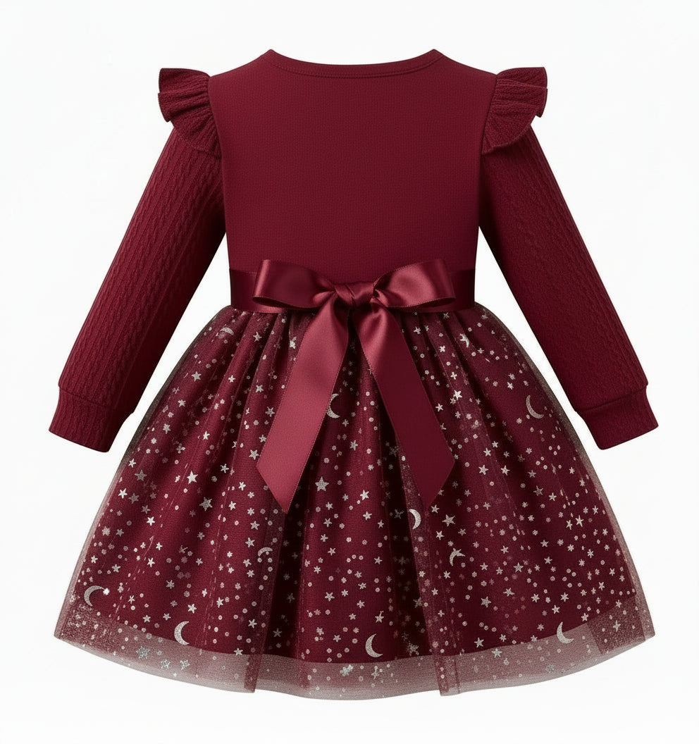 Feesturk. Bovenzijde van tricot en onderzijde van tule met gouden spikkels. In roze ,zwart en wijnrood verkrijgbaar.