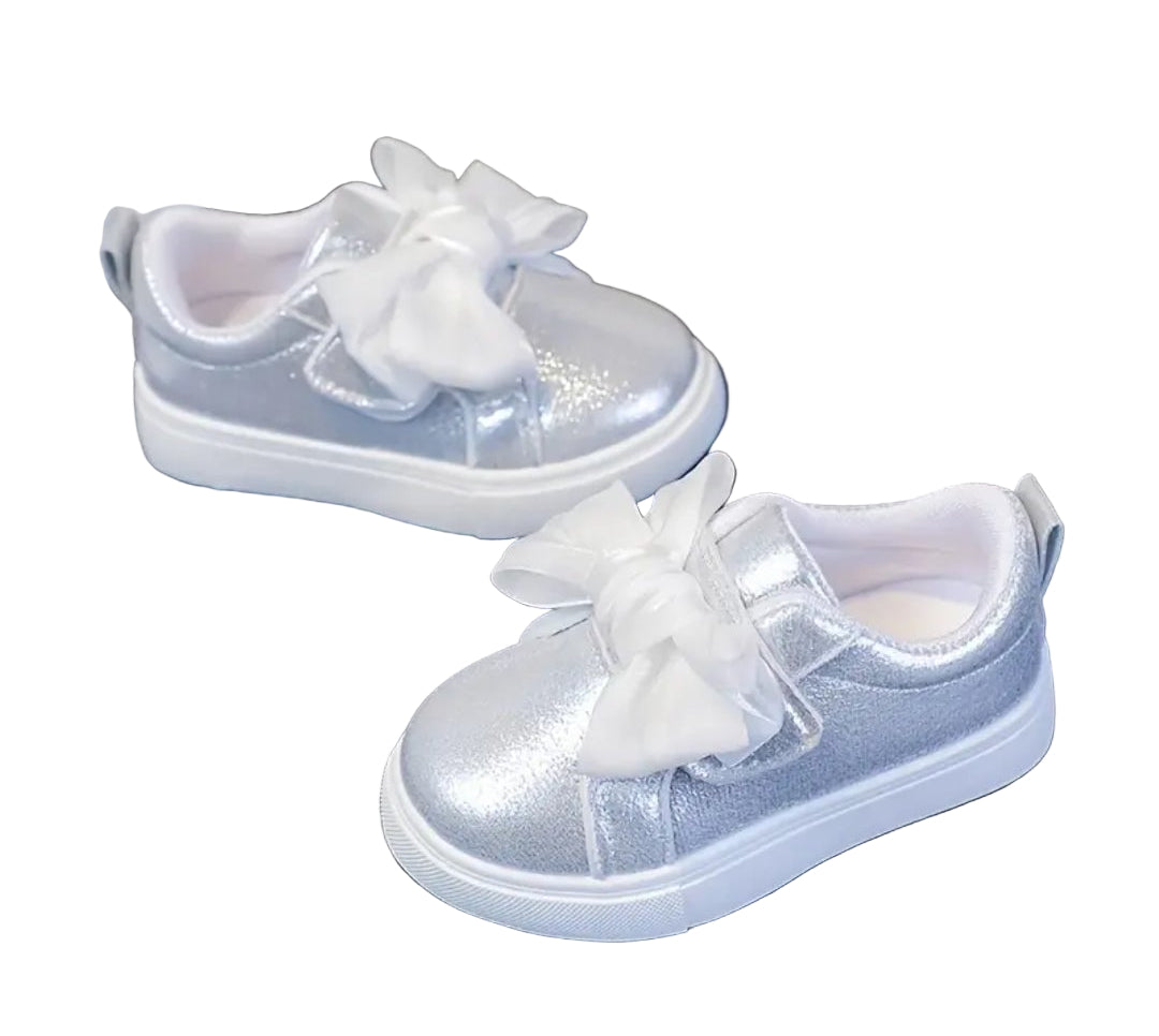 gymp zilver of roze glitter met strikje van tule