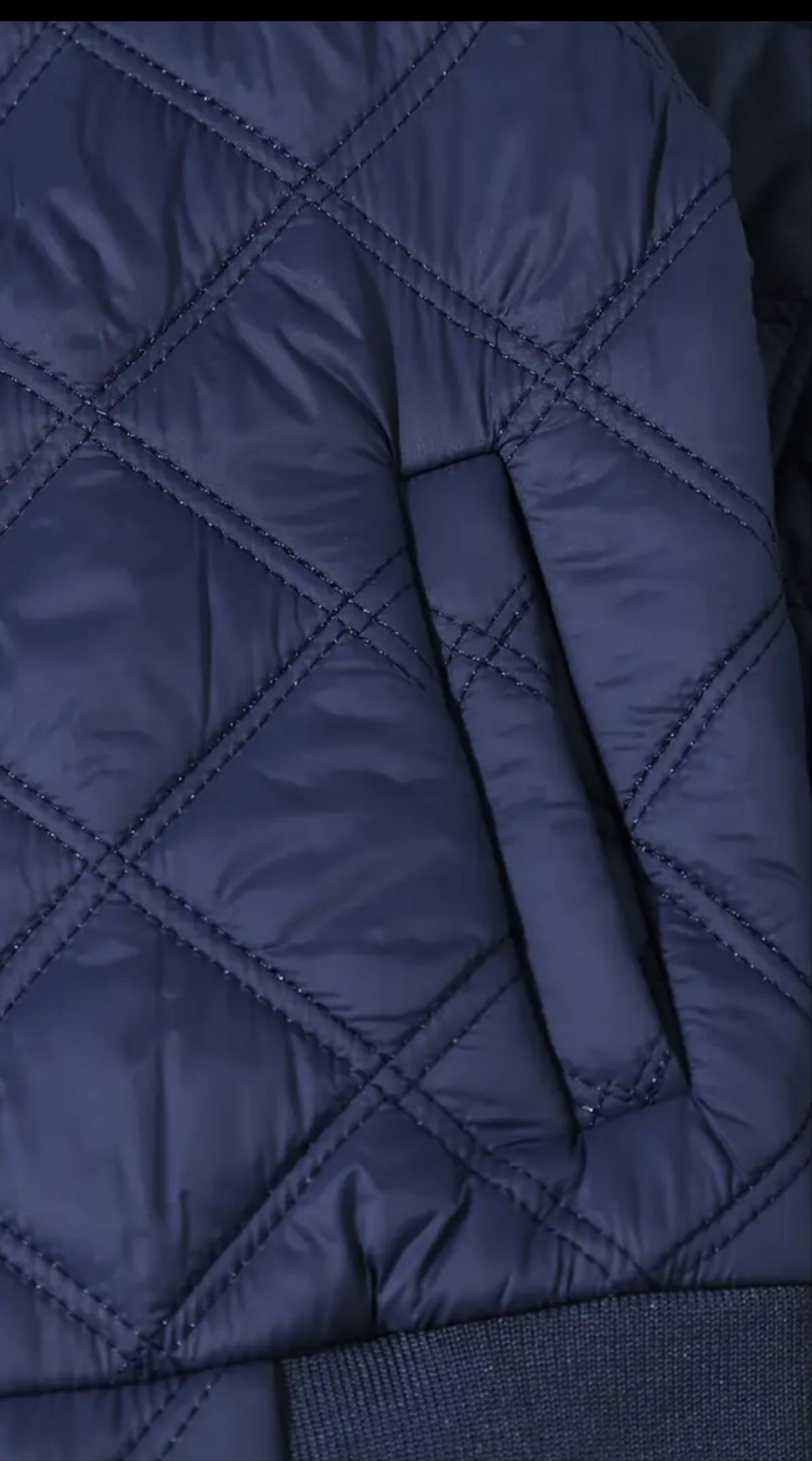 Jack marineblauw met blokstiksel