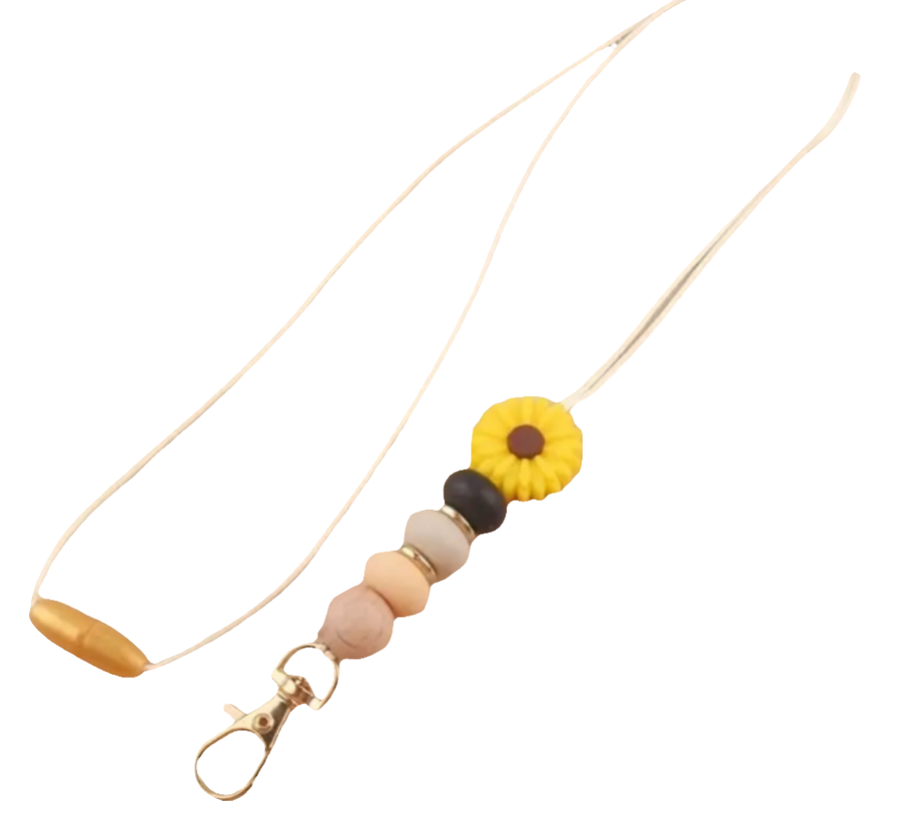 speenkoord met bloem en kraaltjes