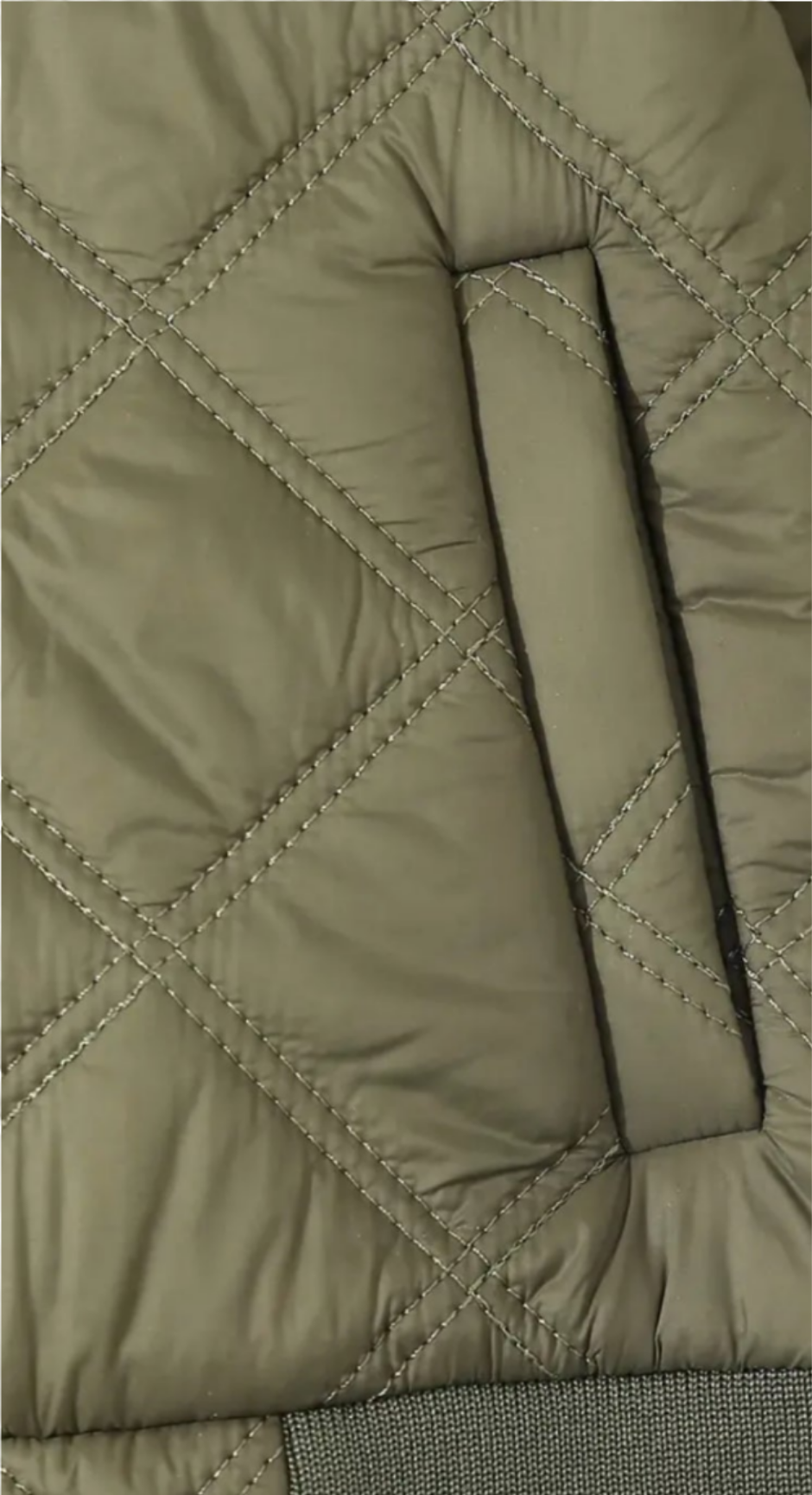 jack legergroen met kruisstiksel