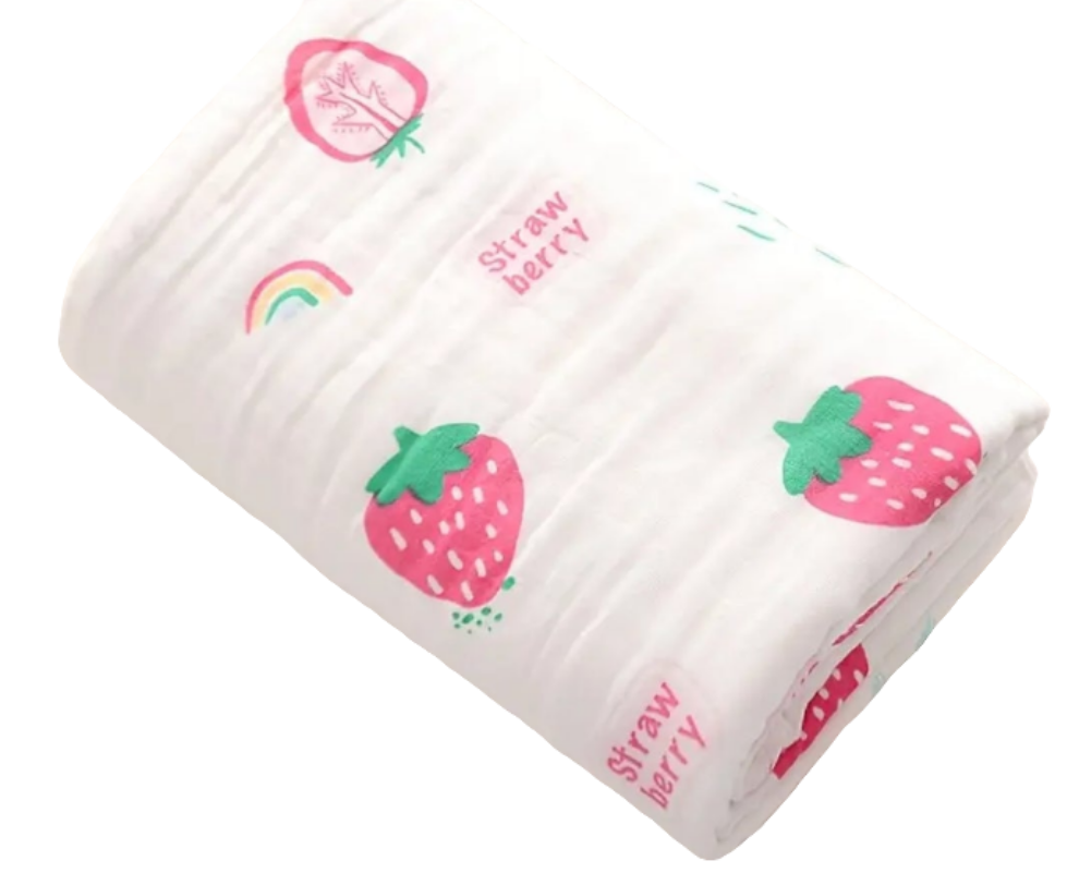 hydrofiele doek: walvis, dino, regenboog en aardbei