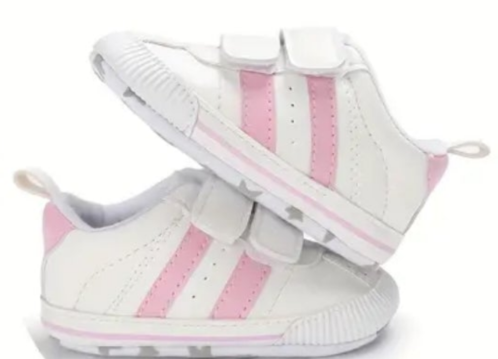 gymp wit met klittenband en zwarte of roze strepen