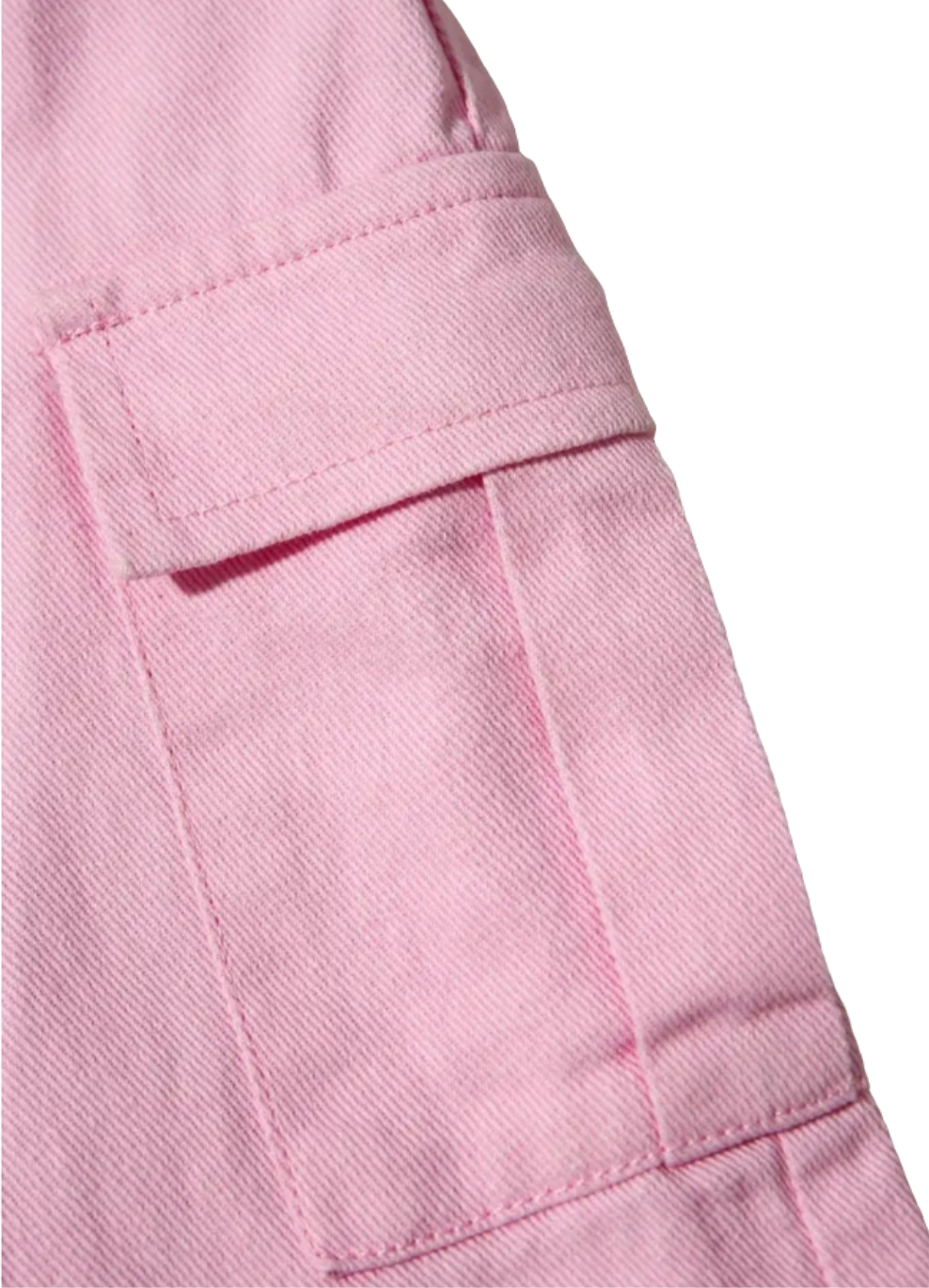 Roze cargo denim jeans met zakken