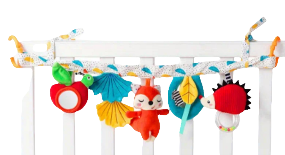 vrolijke spiraal voor aan het ledikant of de box voor de ontwikkeling van de baby