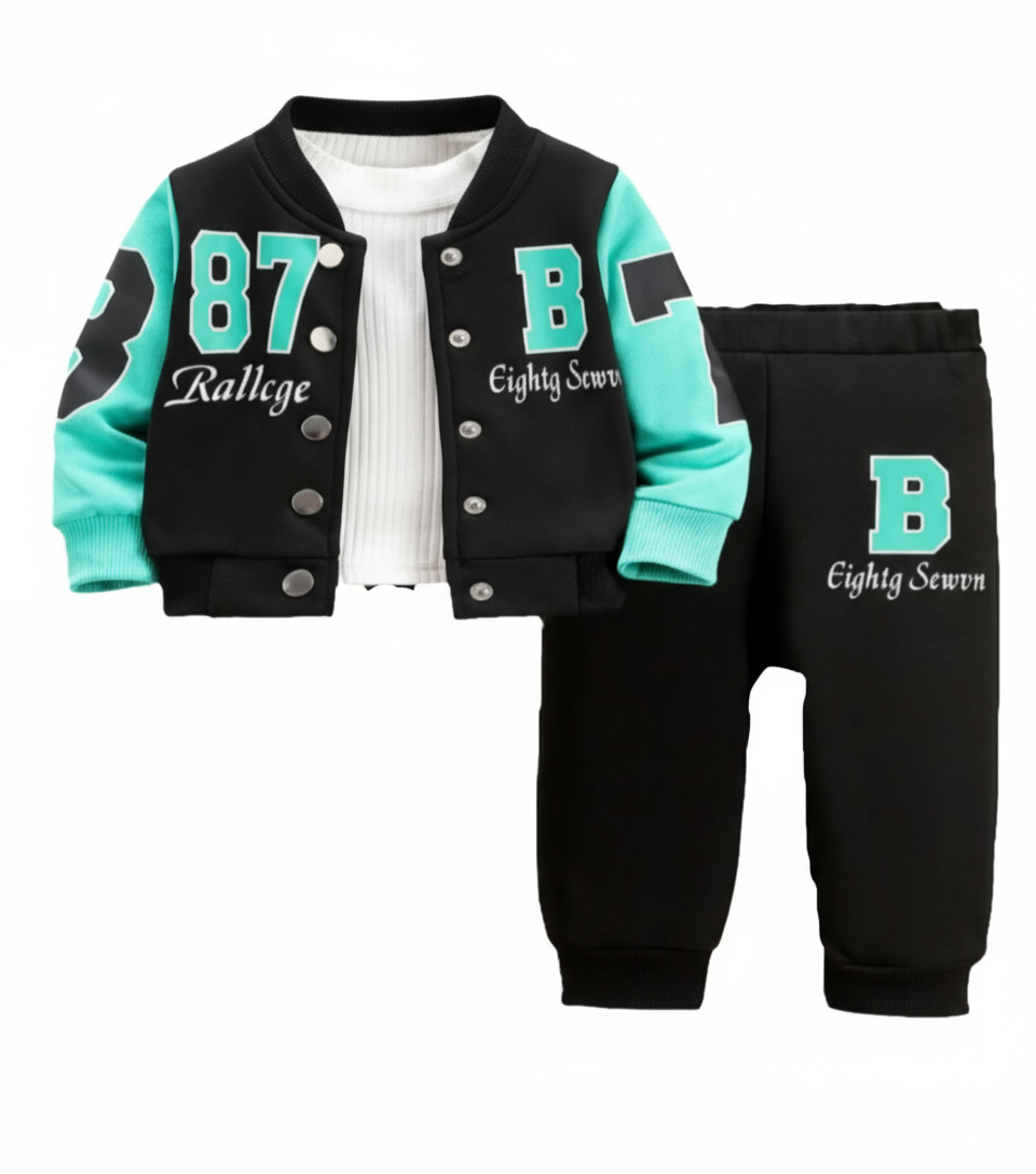 Baseball Joggingpak  "RALLEGE 87 B" zwart/groen
