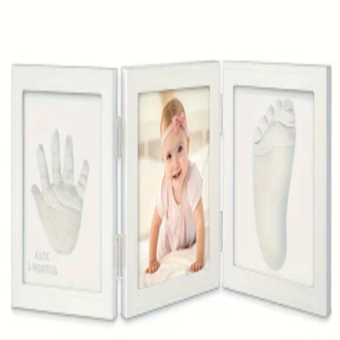 Fotolijst met gips voor hand en voetafdruk