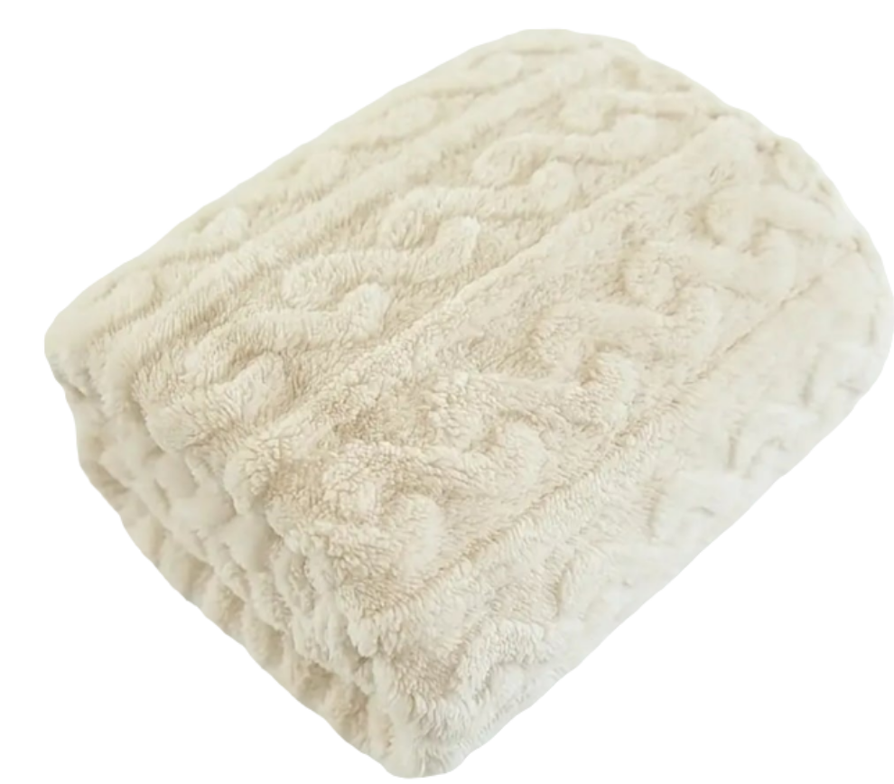 Dekentje  80 x 100 cm met kabel patroon