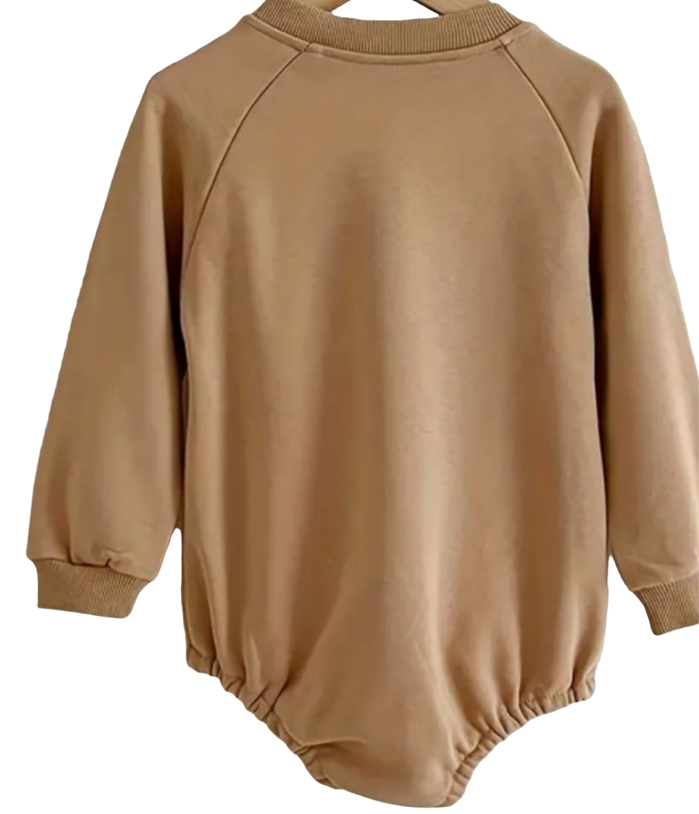 romper beige regenboog met lange mouwen