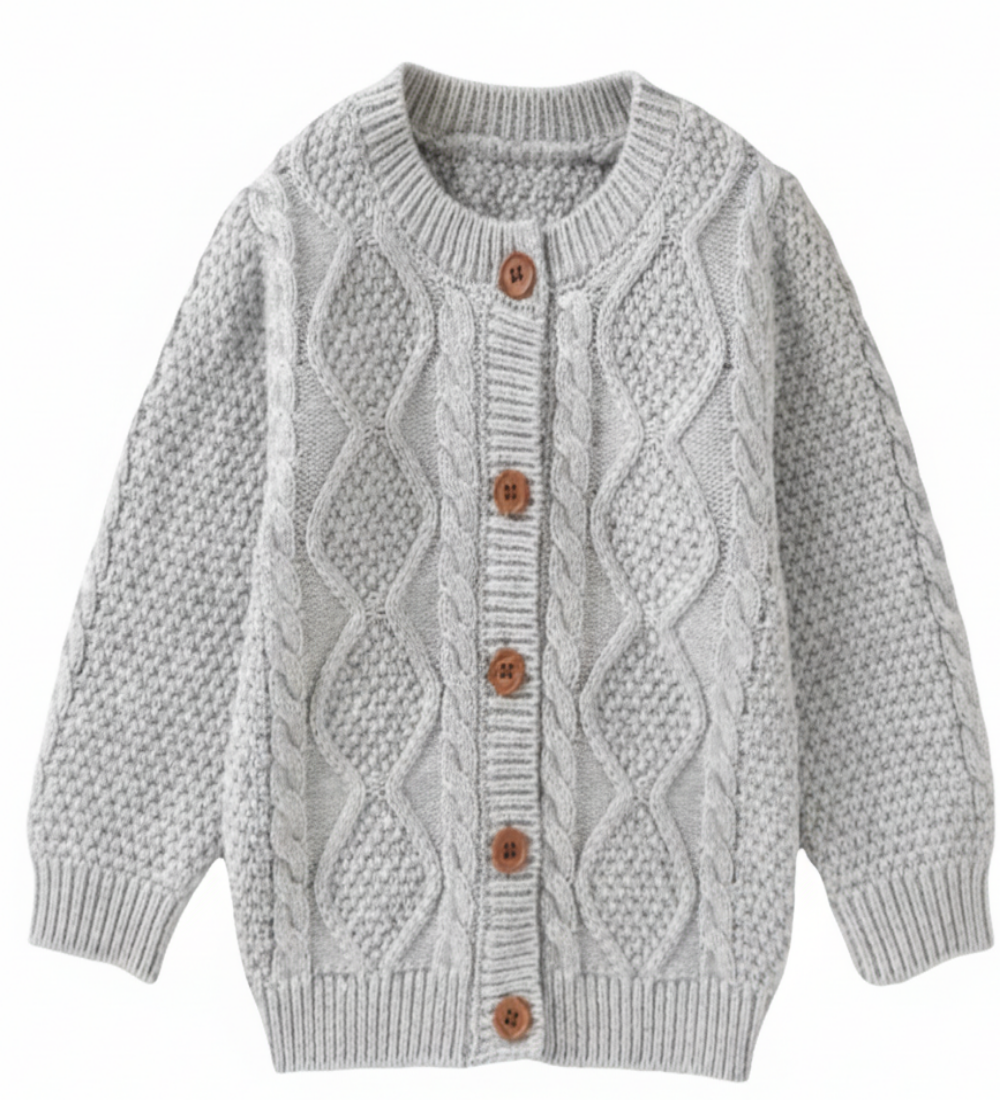 vestje grijs met kabelprint