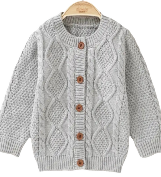 vestje grijs met kabelprint